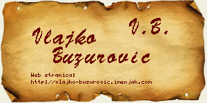 Vlajko Buzurović vizit kartica